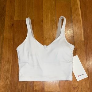 NWT LULULEMON WHITE ALIGN TANK TOP SIZE 4 WITH PADDING